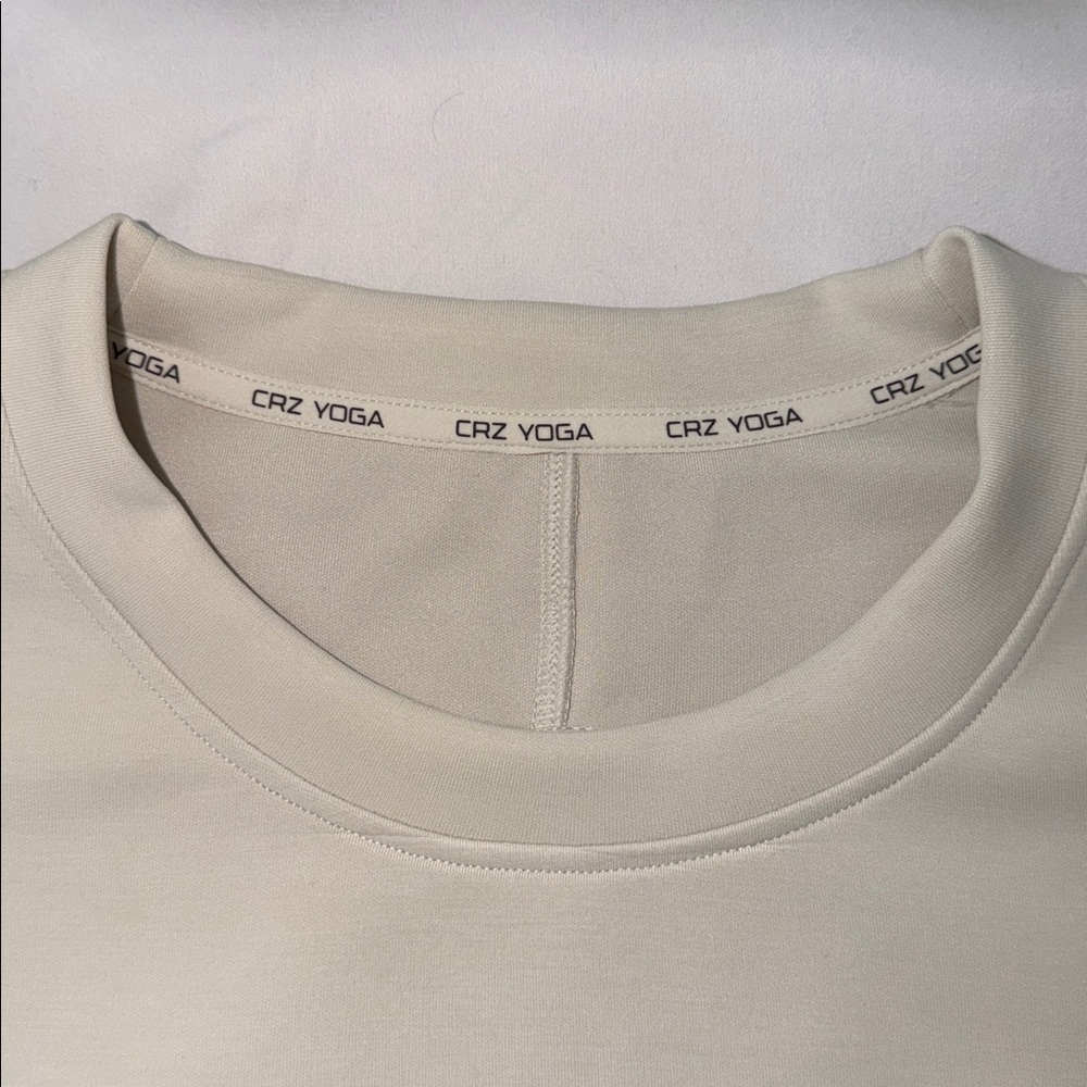 CRZ YOGA Cream Sweatshirt with Blue Buffalo Bills Glitter Lettering - Picture 3 of 7
